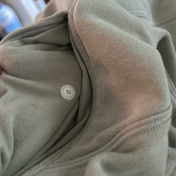 Lululemon Hugged Waist Cotton Zip Hoodie taupe size 10 - Picture 8 of 8